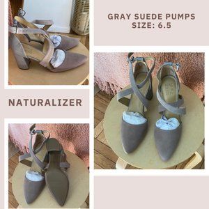 Naturalizer Gray Suede Pumps